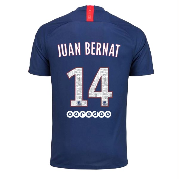 Trikot Paris Saint Germain NO.14 Juan Bernat Heim 2019-20 Blau Fussballtrikots Günstig